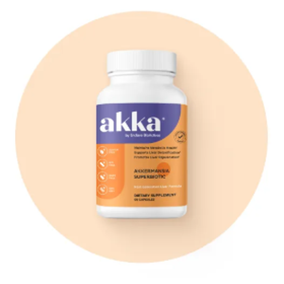 Akka liver and gut supplement bottle